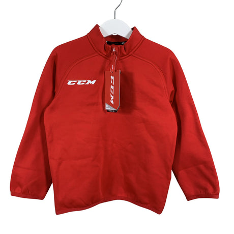Unisex CCM - Sports shirt, long sleeve, size 116 - 122 - Red ()