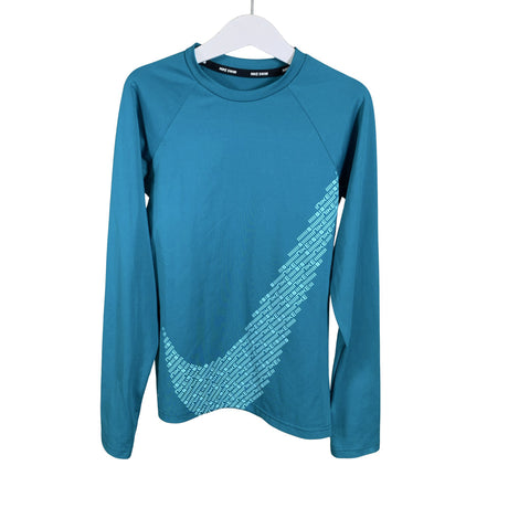 Unisex Nike - Sports shirt, long sleeve, size 140 - 146 - Blue ()