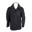 Unisex Pea Coat - Wool coat, size XL - Black ()