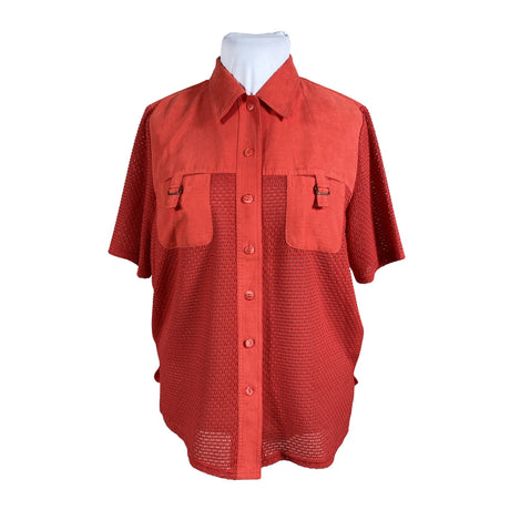 Unisex Queensway - Short-sleeved blouse, size 42 - Red ()