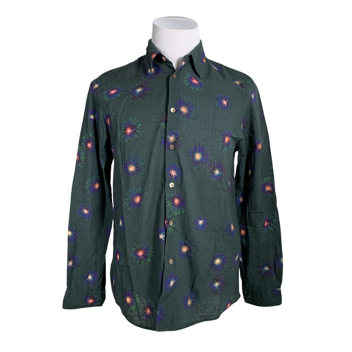Unisex Paul Smith - Collared shirt, size M - Green (1)