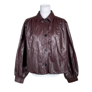 Unisex Lindex - Leather jacket, size 38 - Brown (1)