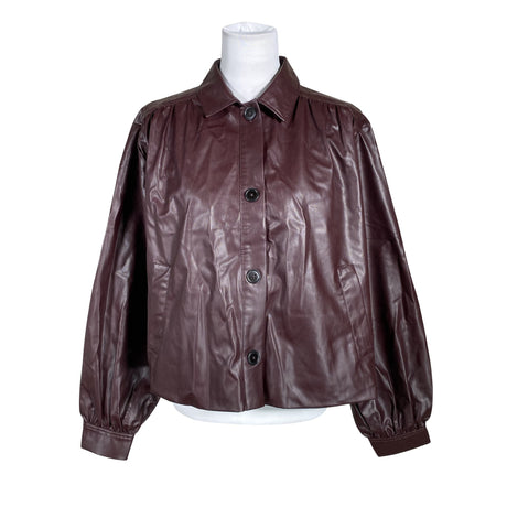 Unisex Lindex - Leather jacket, size 38 - Brown ()
