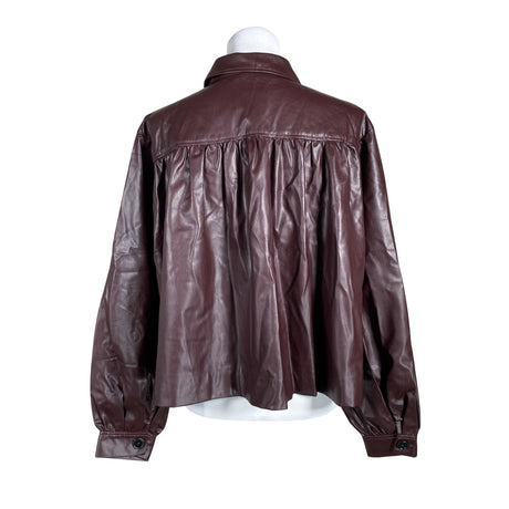 Unisex Lindex - Leather jacket, size 38 - Brown (2)