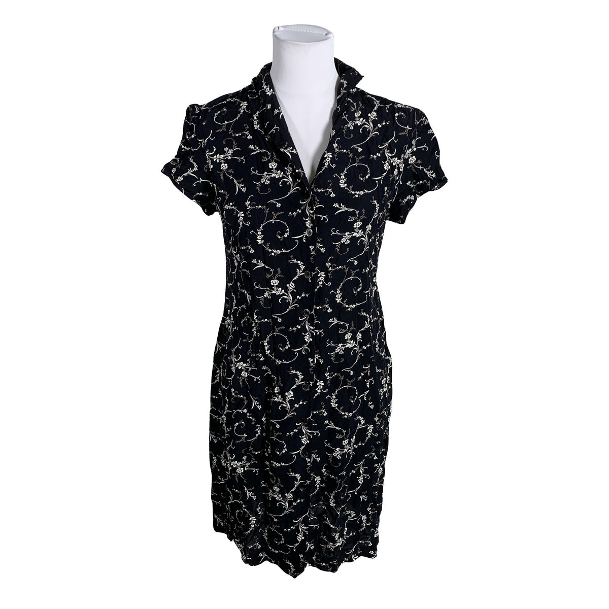 Unisex Gap - Schiffon dress, size 38 - Black (1)