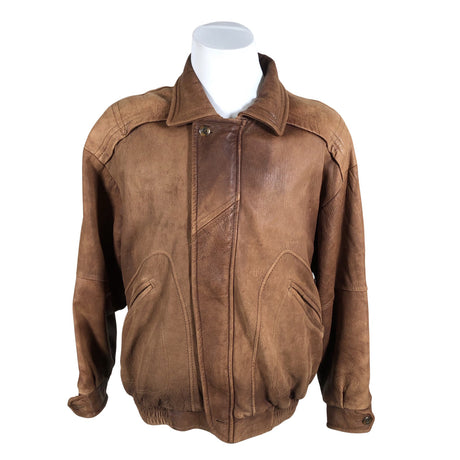 Unisex Big-L - Leather jacket, size XL - Brown ()