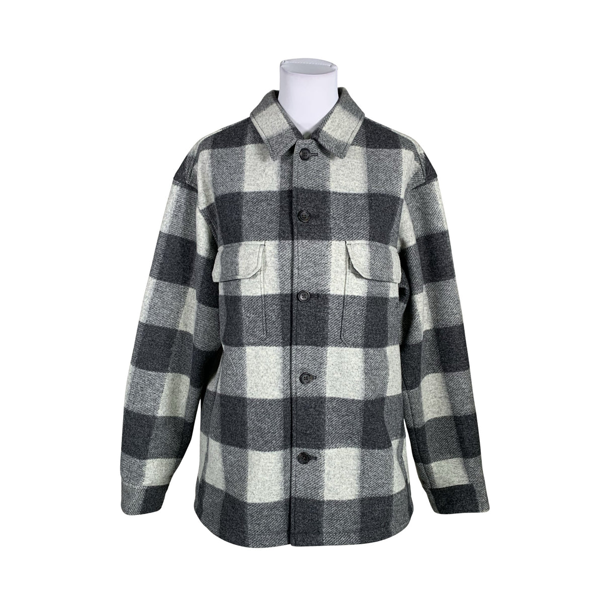 Unisex Uniqlo - Wool coat, size 38 - Gray (1)