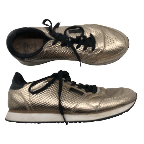 Unisex Woden - Casual sneakers, size 39 - Gold ()