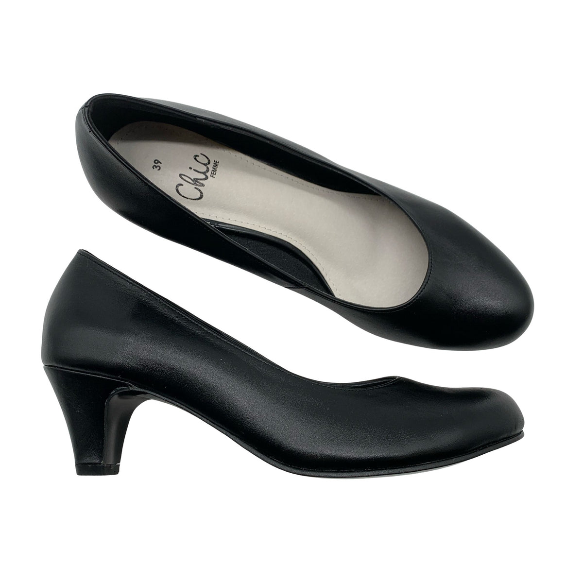 Unisex Chic Femme - High heels, size 39 - Black (1)