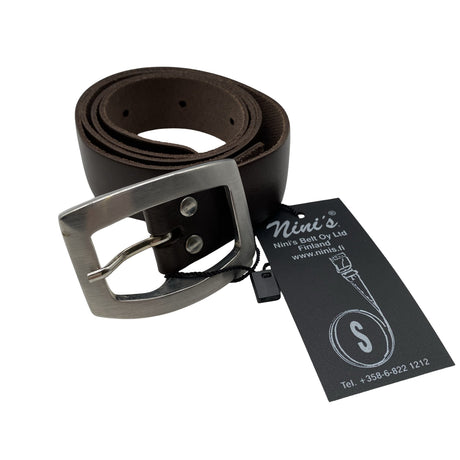 Unisex Nina's - Leather belt, size Ei kokoa - Brown ()