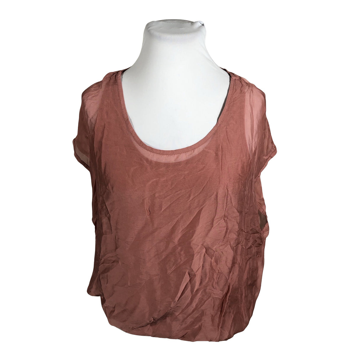 Unisex Bohemiana - Short-sleeved blouse, size 42 - Light pink (1)