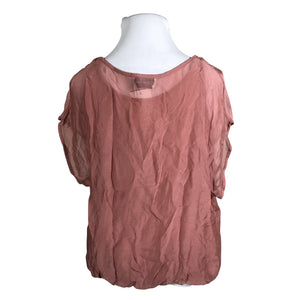 Unisex Bohemiana - Short-sleeved blouse, size 42 - Light pink (2)