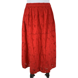 Unisex Y.A.S - Fabric skirt, size 40 - Red (1)