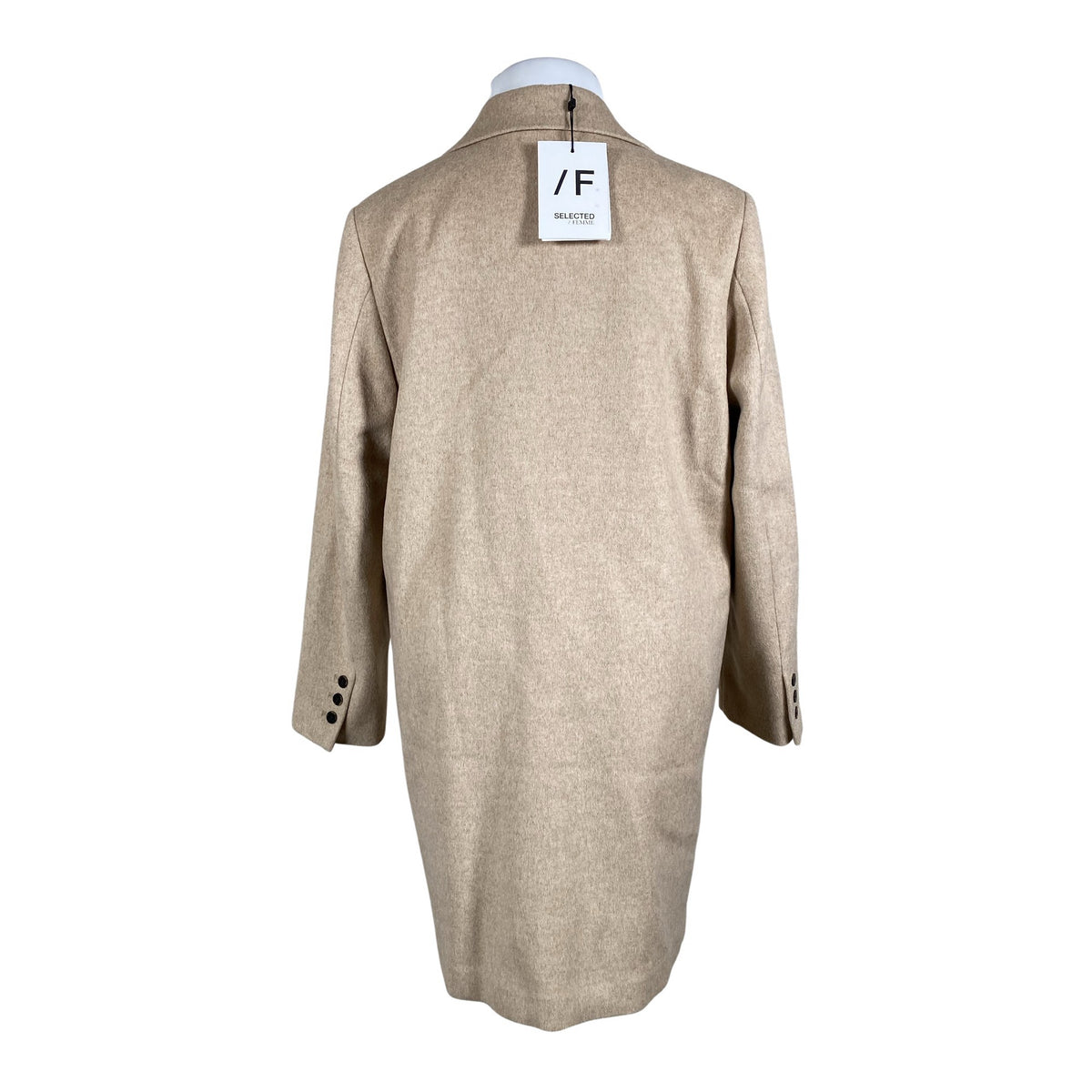 Unisex Selected - Wool coat, size 44 - Beige (3)