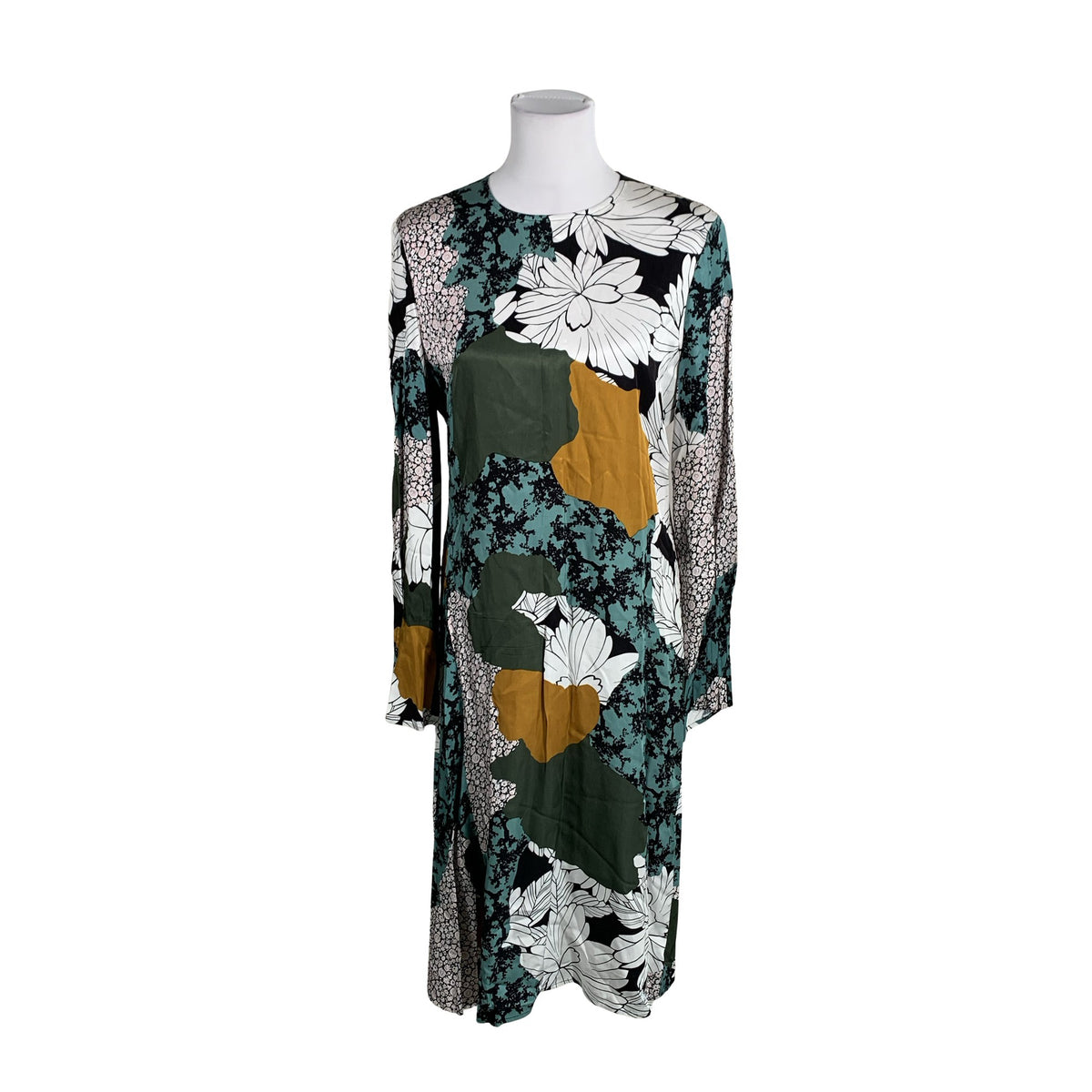 Unisex by Malene Birger - Schiffon dress, size 38 - Green (1)