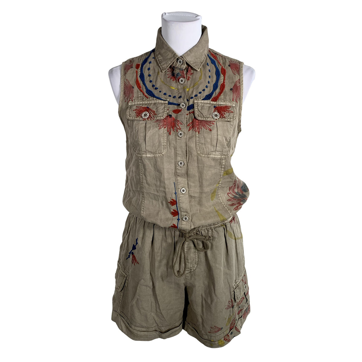 Unisex Desigual - Short overalls, size 38 - Brown (1)