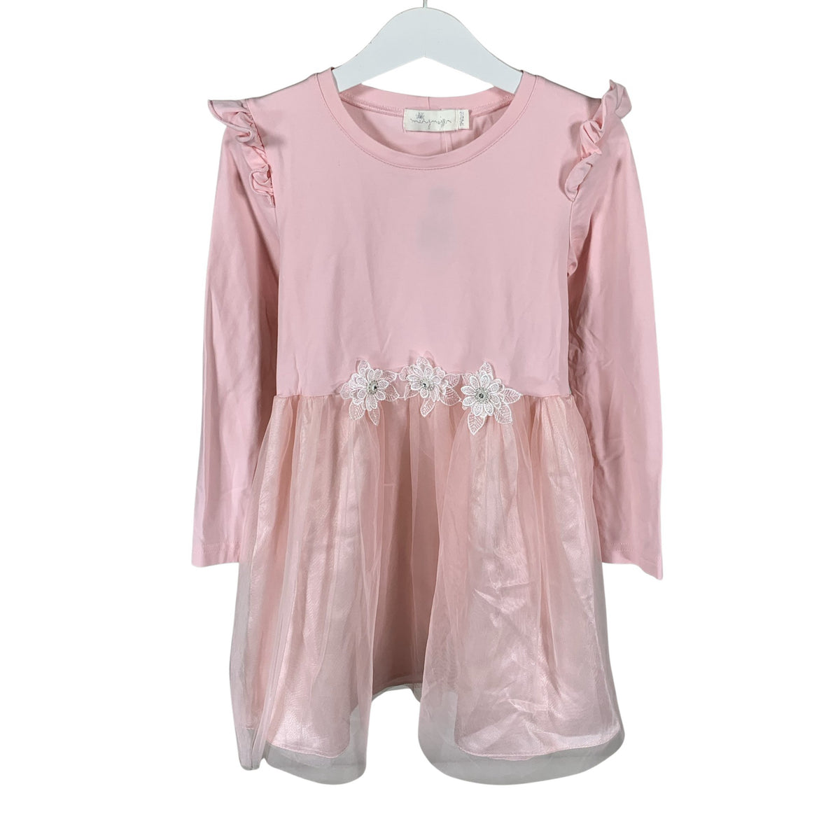 Unisex Mingnelin - Tricot dress, size 116 - 122 - Light pink (1)