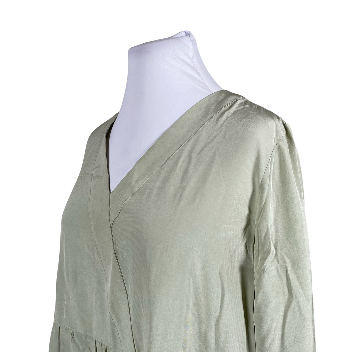 Unisex R-collection - Schiffon dress, size 42 - Green (2)