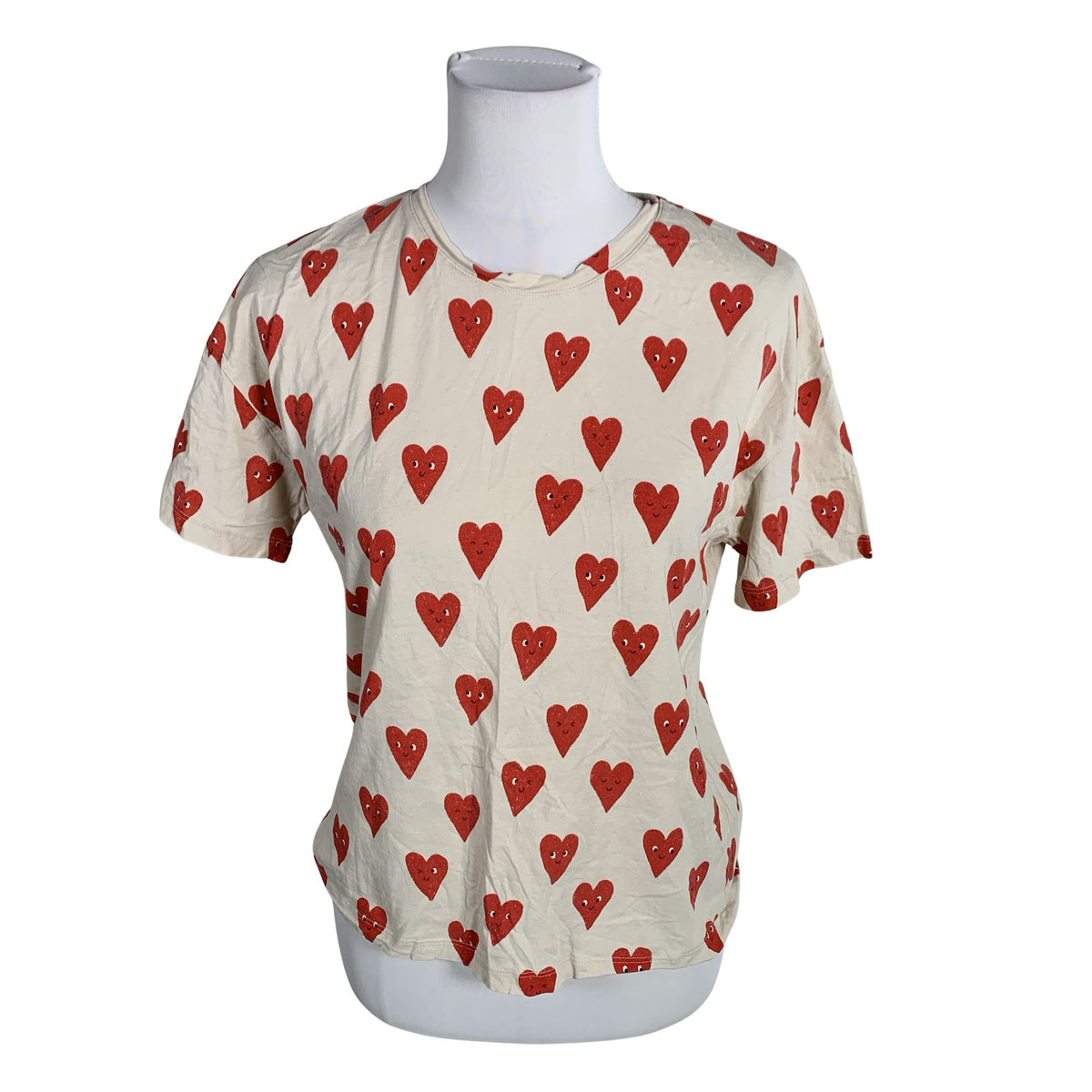 Unisex Lindex - T-shirt, size 36 - Beige (1)
