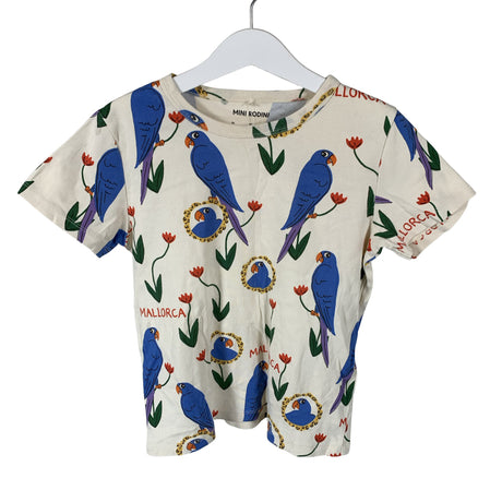 Unisex Mini Rodini - T-shirt, size 128 - 134 - Beige ()