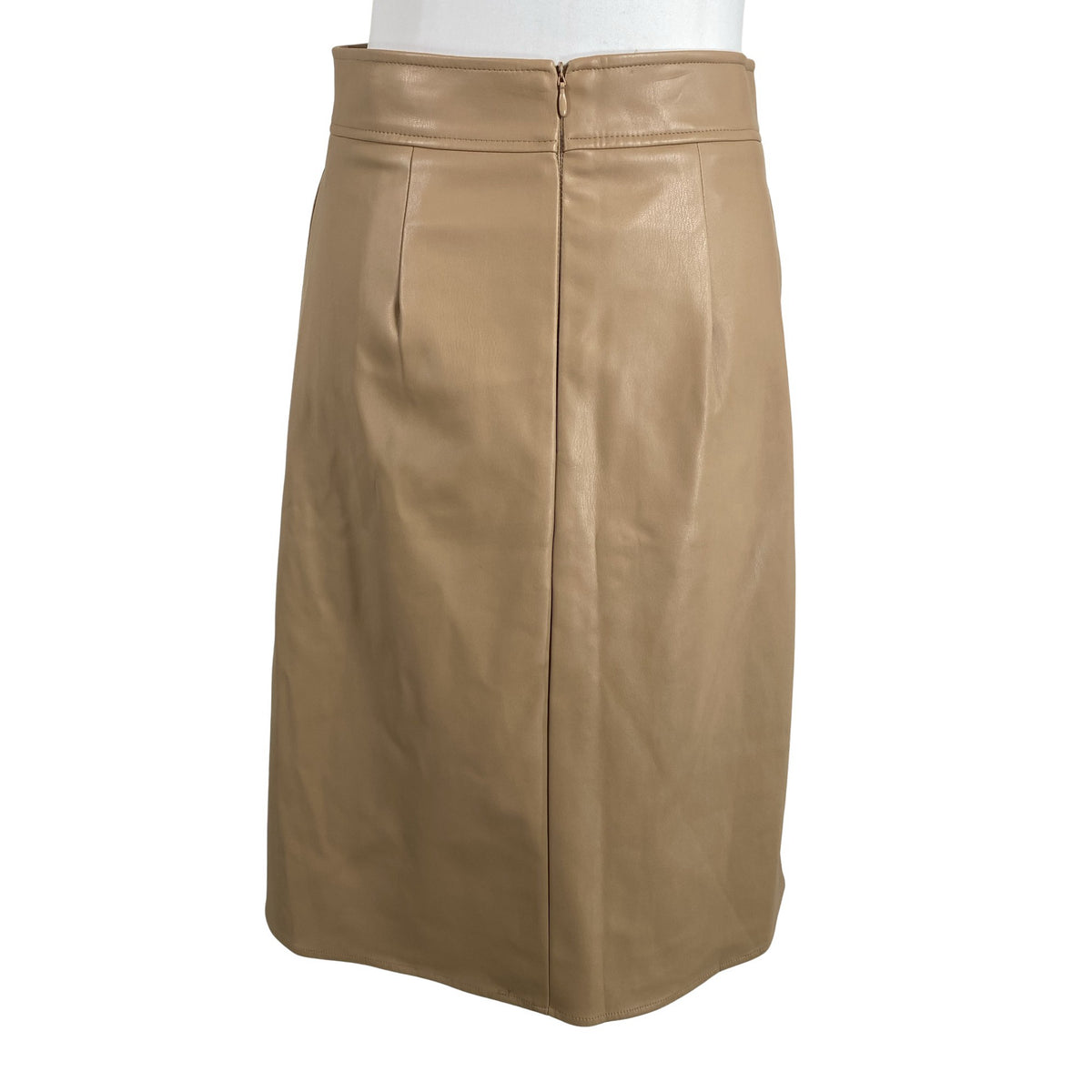 Unisex French Connection - Leather skirt, size 38 - Beige (2)