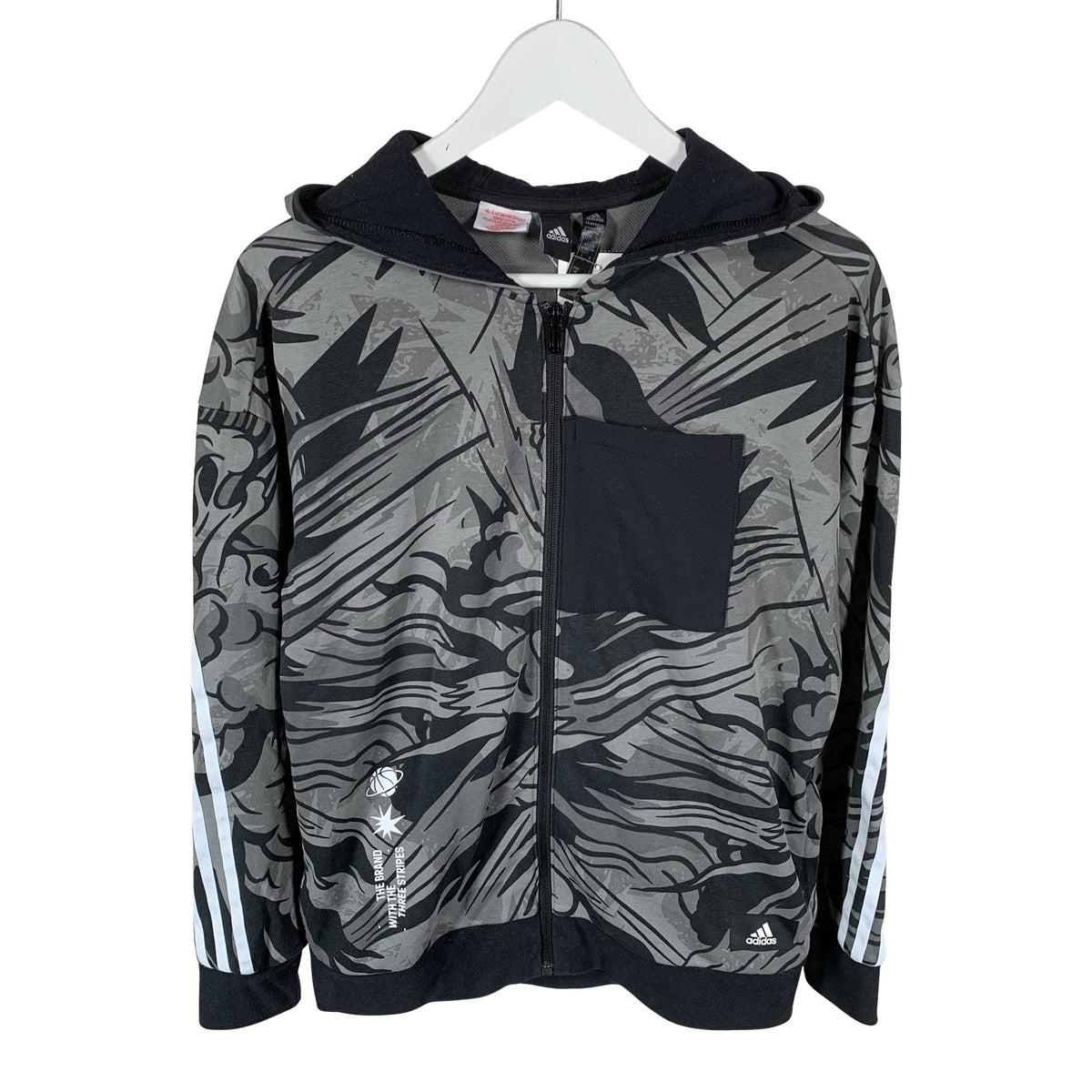 Unisex Adidas - Hoodie, size 158 - 164 - Gray (1)
