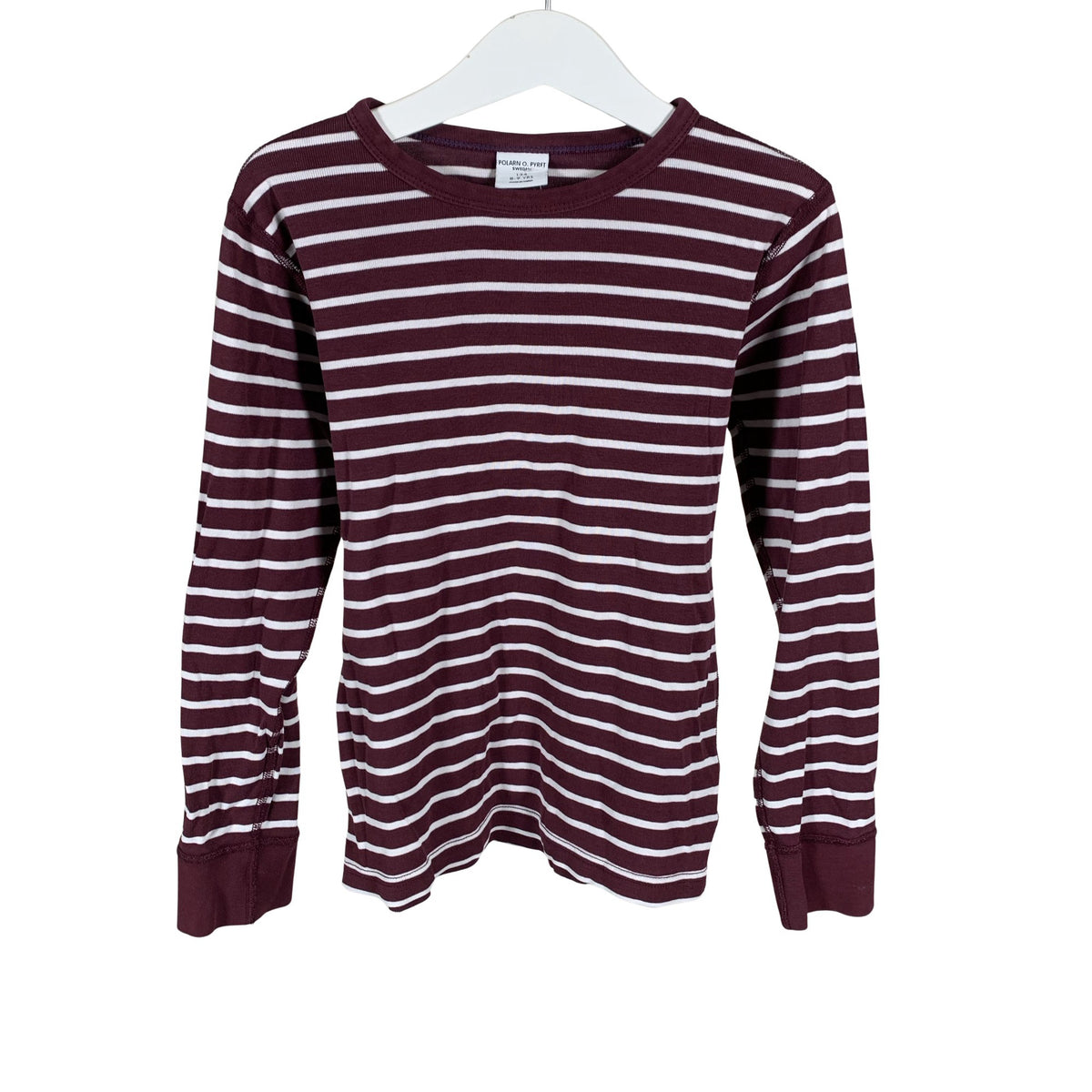 Unisex Polarn O. Pyret - Tricot shirt, size 128 - 134 - Wine red (1)
