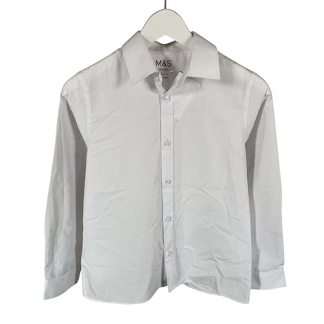 Unisex Marks&Spencer - Collared shirt, size 140 - 146 - White ()
