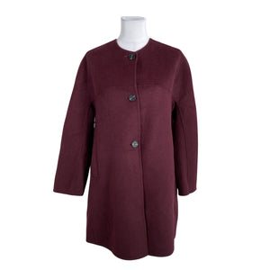 Unisex Nanso - Wool coat, size 36 - Wine red (1)