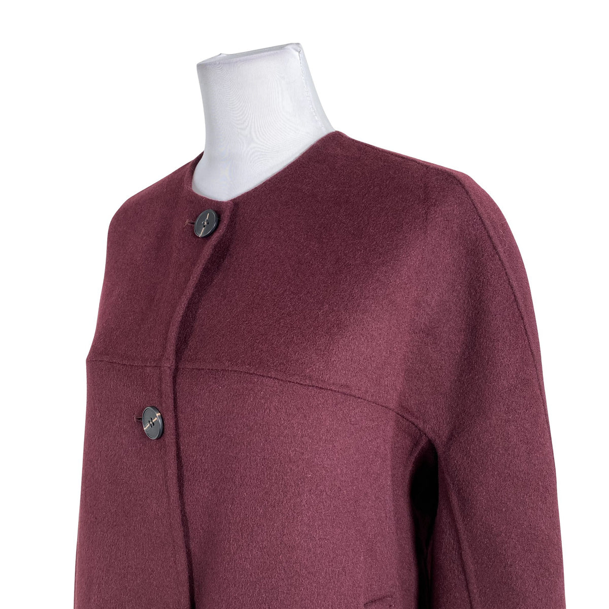 Unisex Nanso - Wool coat, size 36 - Wine red (2)