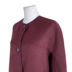 Unisex Nanso - Wool coat, size 36 - Wine red (2)