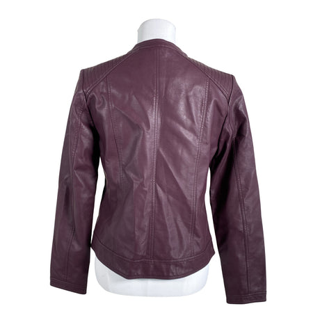 Unisex b.Young - Leather jacket, size 38 - Violet (2)