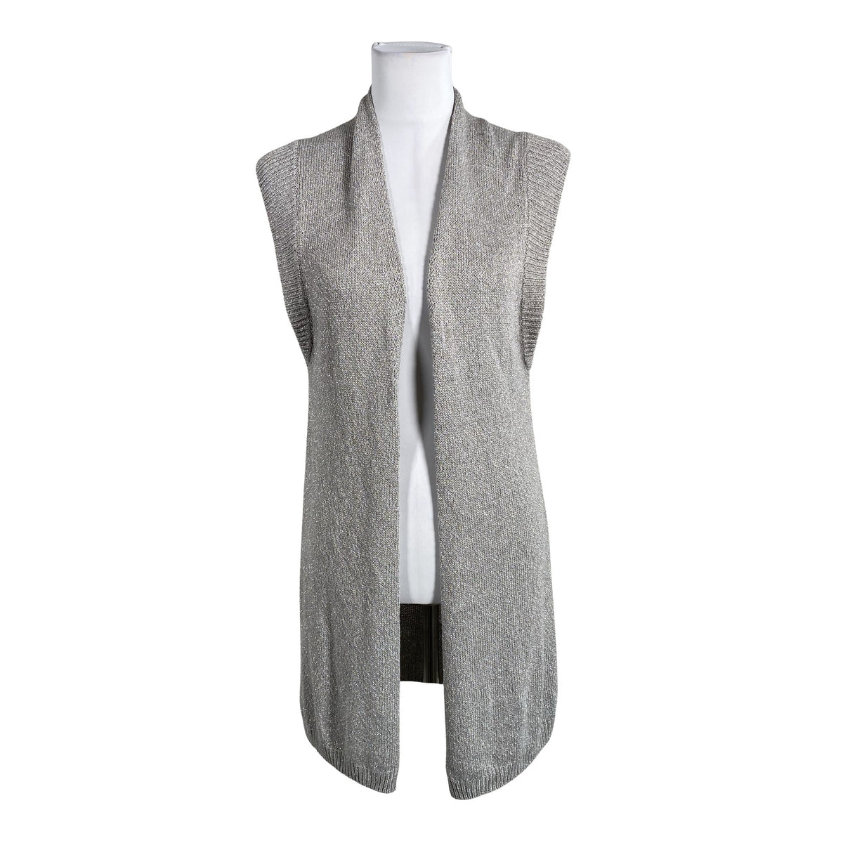 Unisex Massimo Dutti - Knit vest, size 36 - Silver (1)