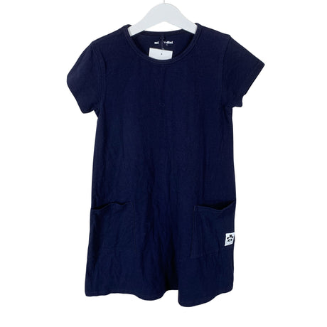 Unisex Mini Rodini - Tricot dress, size 128 - 134 - Blue ()