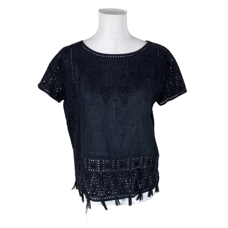 Unisex Maison Scotch - Short-sleeved blouse, size 40 - Black ()