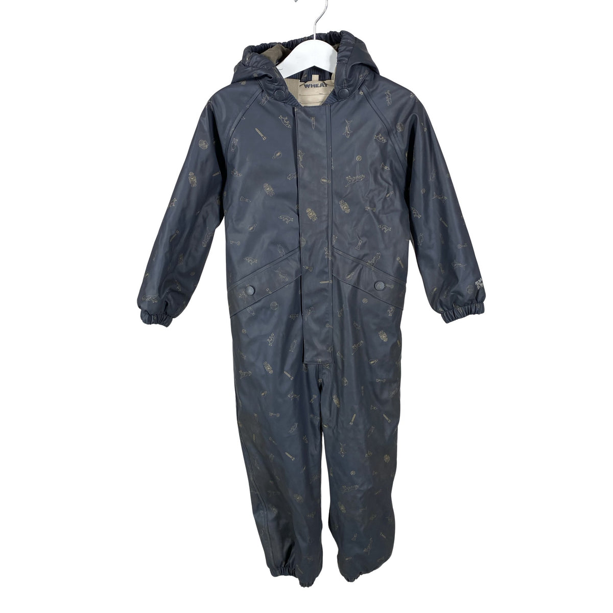 Unisex Wheat - Rain overall, size 92 - 98 - Gray (1)