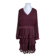 Unisex Happy Holly - Schiffon dress, size 52 - Wine red ()