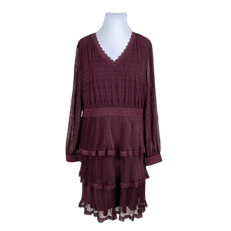 Unisex Happy Holly - Schiffon dress, size 52 - Wine red ()