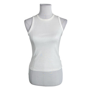 Unisex Lindex - Tricot tank top, size 36 - White (1)