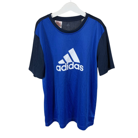 Unisex Adidas - Sports shirt, short sleeve, size 158 - 164 - Blue ()