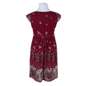 Unisex Esprit - Schiffon dress, size 42 - Wine red (2)