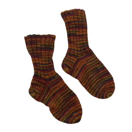 Unisex Handmade - Wool socks, size 31 - Brown ()
