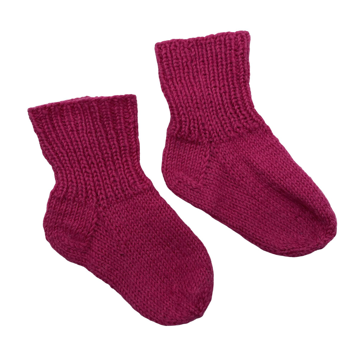 Unisex Handmade - Wool socks, size 25 - Pink (1)