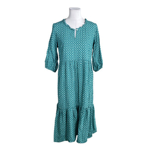 Unisex Cream - Schiffon dress, size 38 - Turquoise (1)