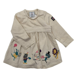 Unisex Polarn O. Pyret - Tricot dress, size 56 - 62 - Natural white (1)
