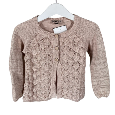 Unisex POMPdeLUX - Cardigan, size 86 - 92 - Light pink ()