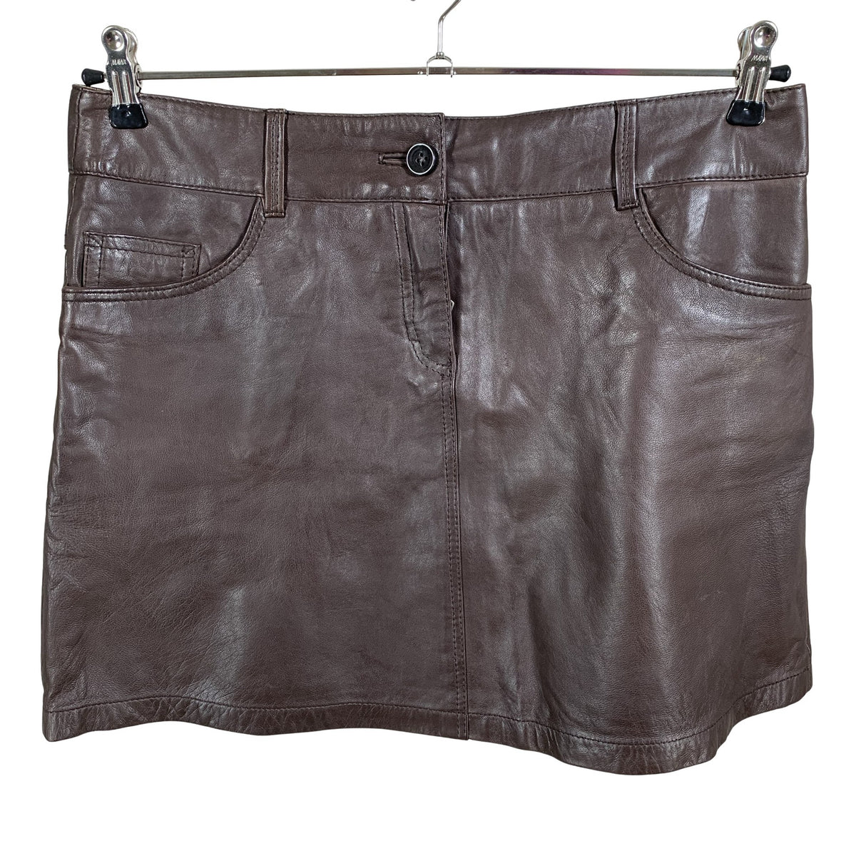 Unisex Esprit - Leather skirt, size 38 - Brown (1)