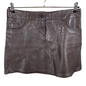 Unisex Esprit - Leather skirt, size 38 - Brown (1)