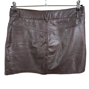 Unisex Esprit - Leather skirt, size 38 - Brown (2)