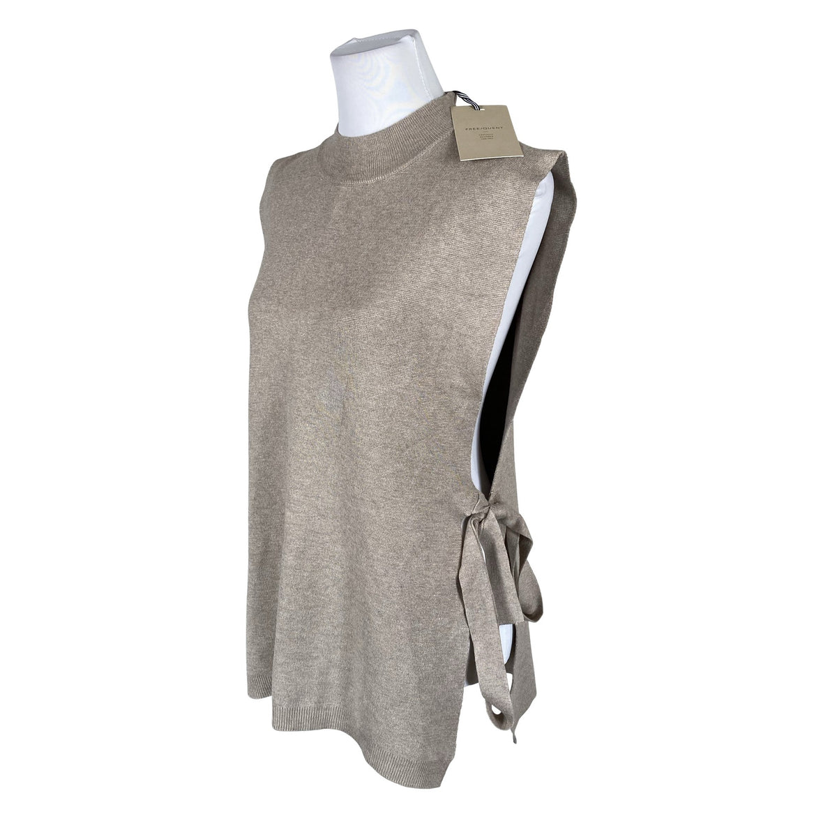 Unisex Free Quent - Knit vest, size 42 - Beige (2)